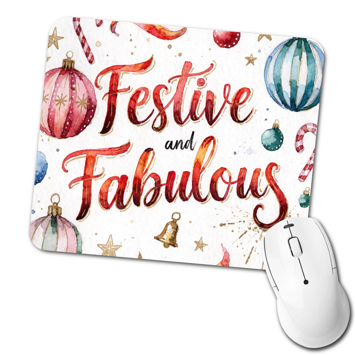 Festive And Fabulous Christmas Low Profile Mouse Pad Mat