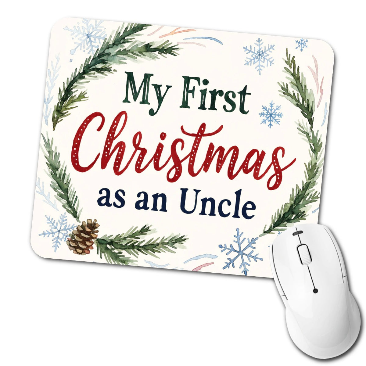 First Christmas Uncle Low Profile Mouse Pad Mat