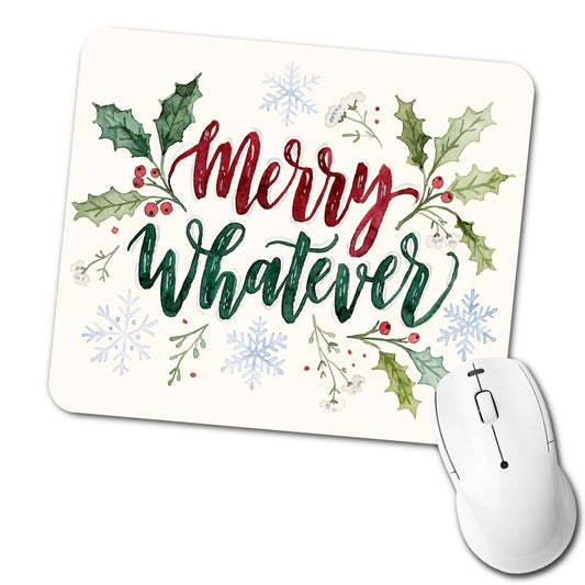 Merry Whatever Christmas Funny Low Profile Mouse Pad Mat
