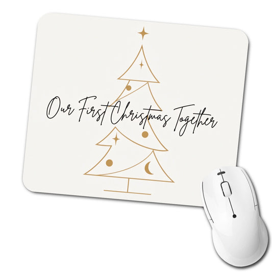 Our First Christmas Together Contemporary Low Profile Mouse Pad Mat