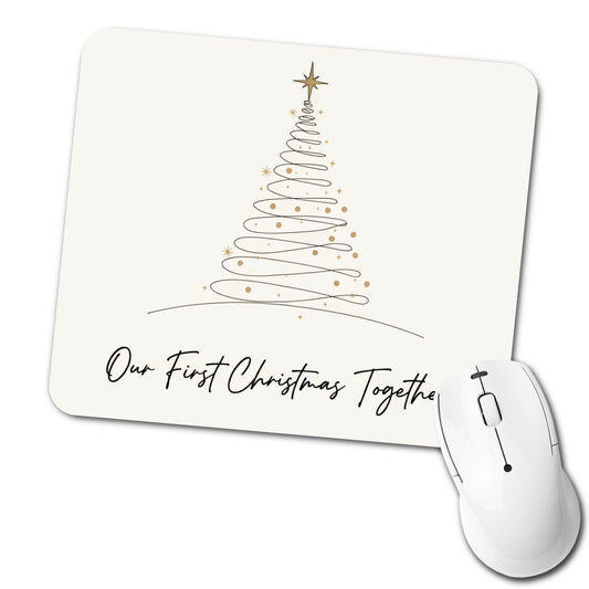 Our First Christmas Together Simple Low Profile Mouse Pad Mat