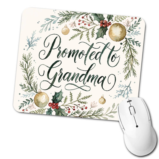 Promoted To Grandma Christmas Elegant Low Profile Mouse Pad Mat