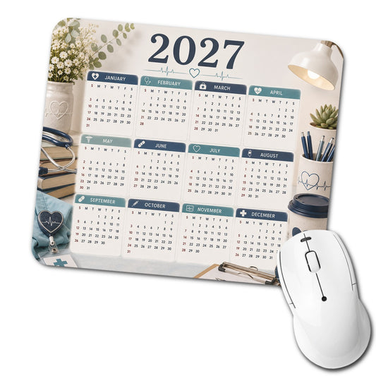 Nurse Doctor EMT Healthcare 2027 Calendar Low Profile Mouse Pad Mat