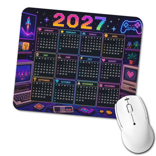 Retro Gamer Gaming 2027 Calendar Low Profile Mouse Pad Mat