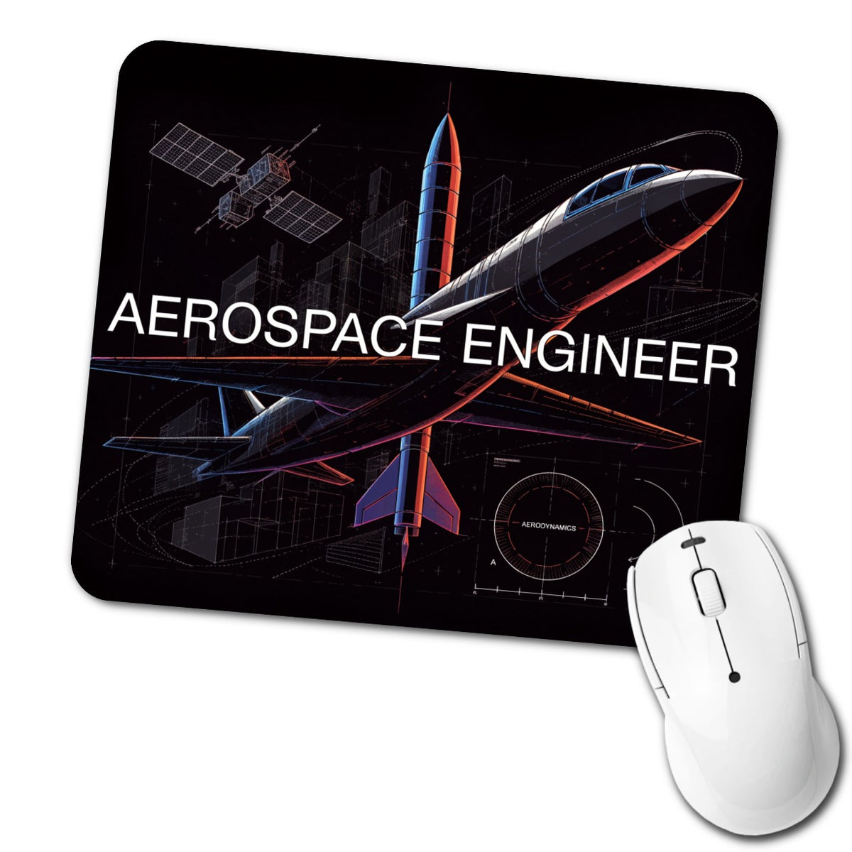 Aerospace Engineer Low Profile Mouse Pad Mat