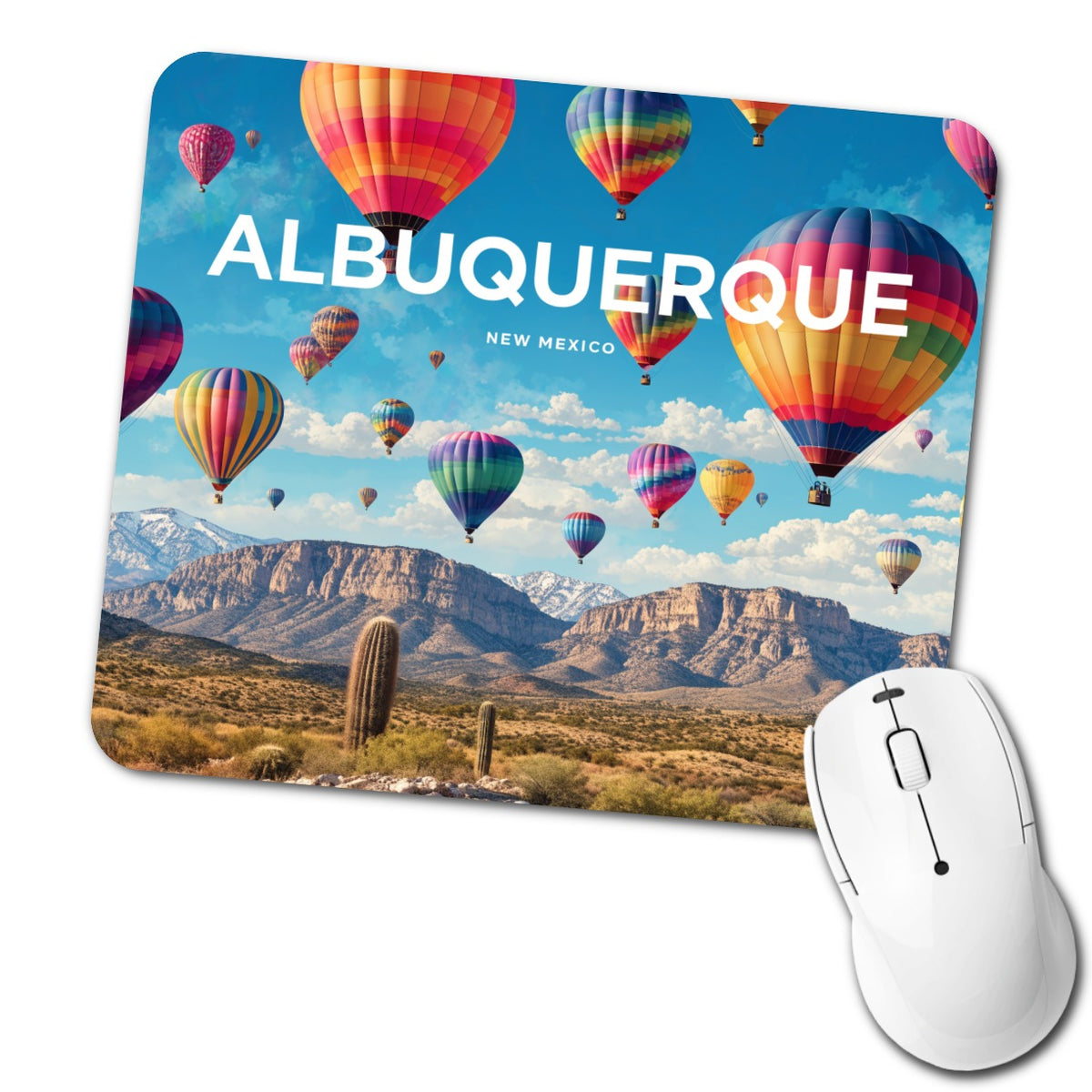 Albuquerque New Mexico Travel Low Profile Mouse Pad Mat