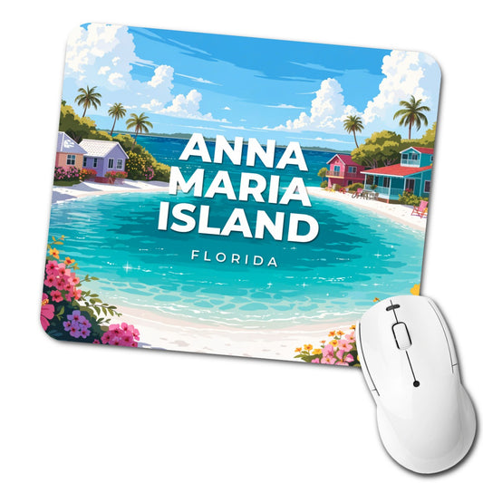 Anna Maria Island Florida Travel Low Profile Mouse Pad Mat
