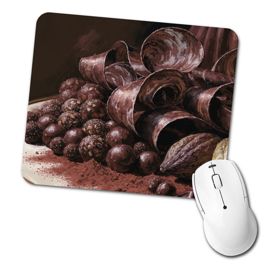 Artisan Chocolate Truffles Low Profile Mouse Pad Mat
