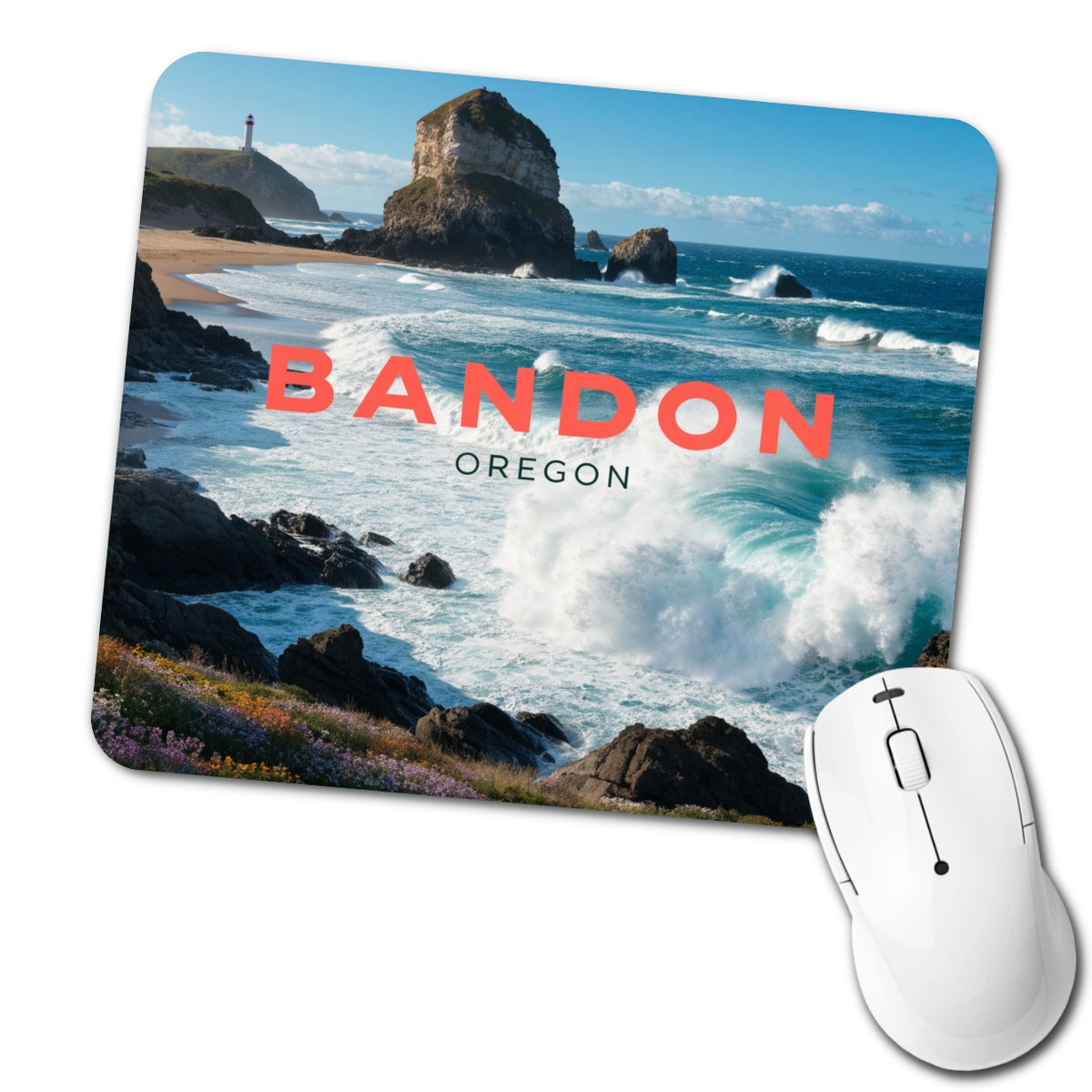 Bandon Oregon Travel Low Profile Mouse Pad Mat
