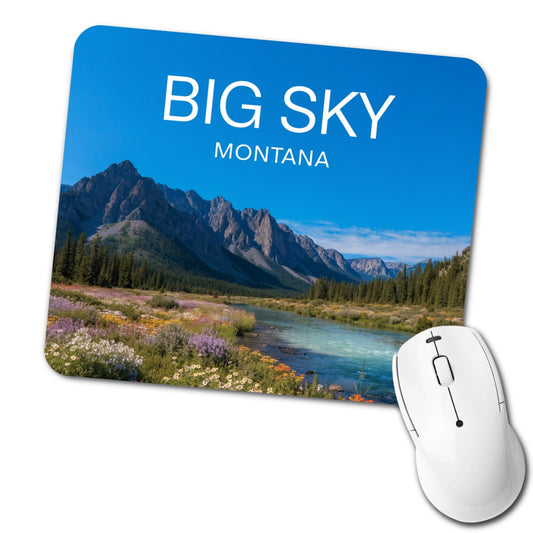 Big Sky Montana Travel Low Profile Mouse Pad Mat