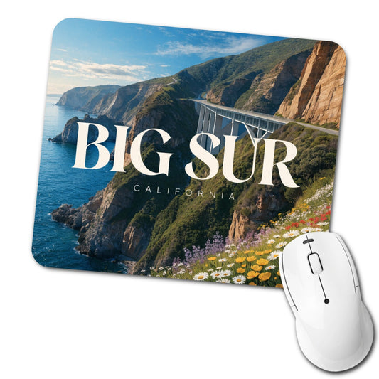 Big Sur California Travel Low Profile Mouse Pad Mat