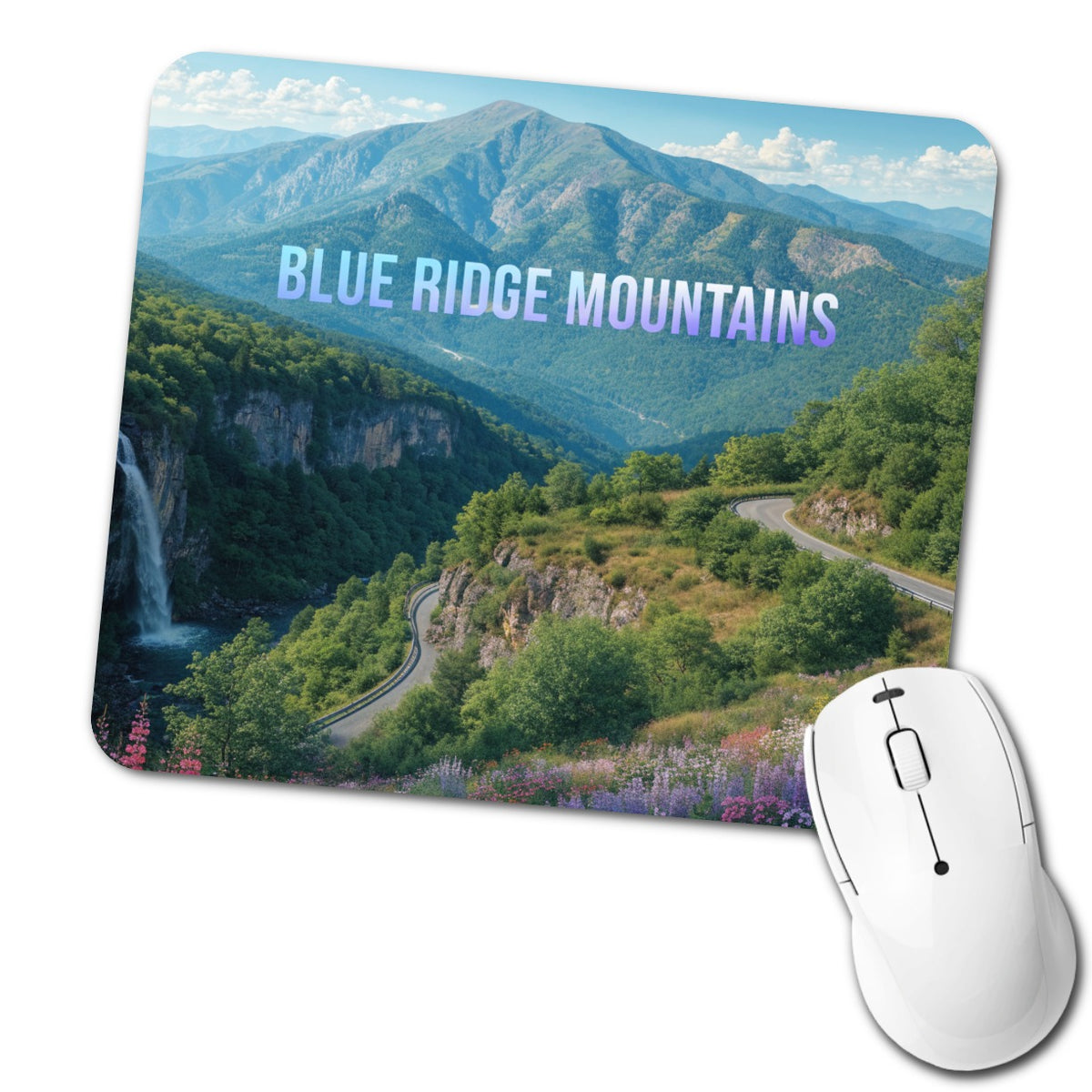 Blue Ridge Mountains Appalachian Travel Low Profile Mouse Pad Mat