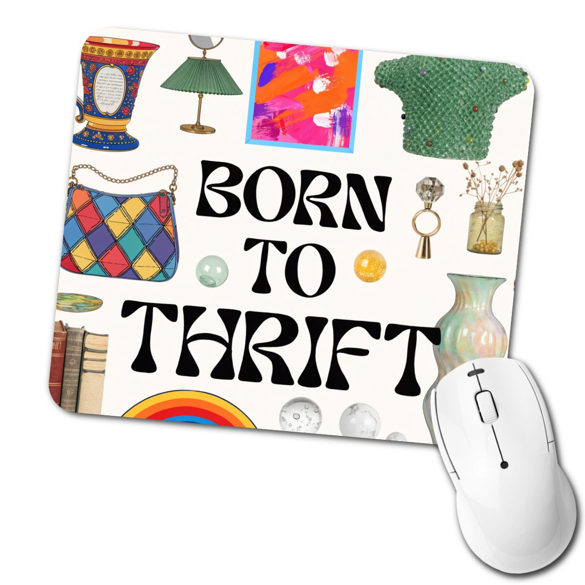 Born To Thrift Thrifting Low Profile Mouse Pad Mat