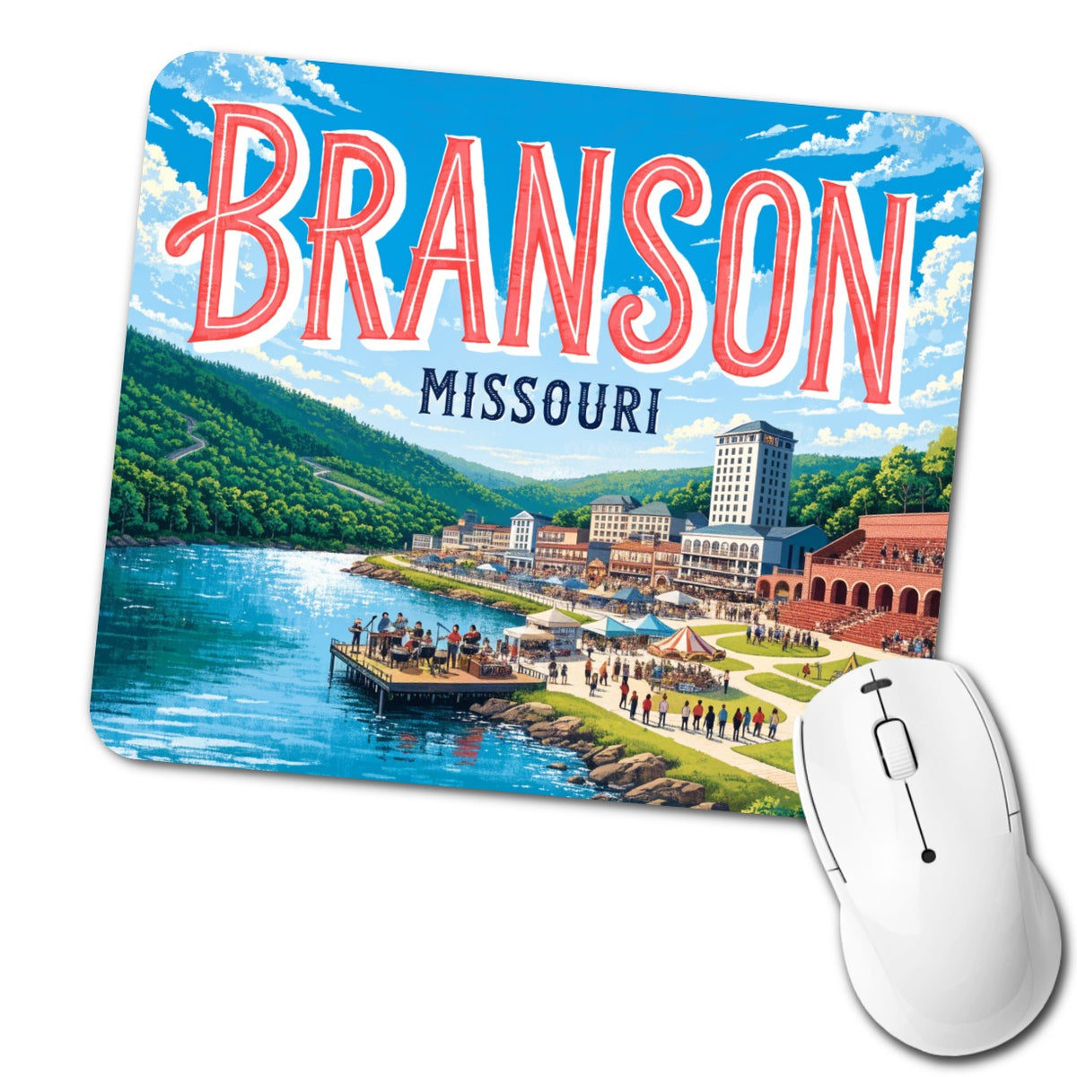 Branson Missouri Travel Low Profile Mouse Pad Mat