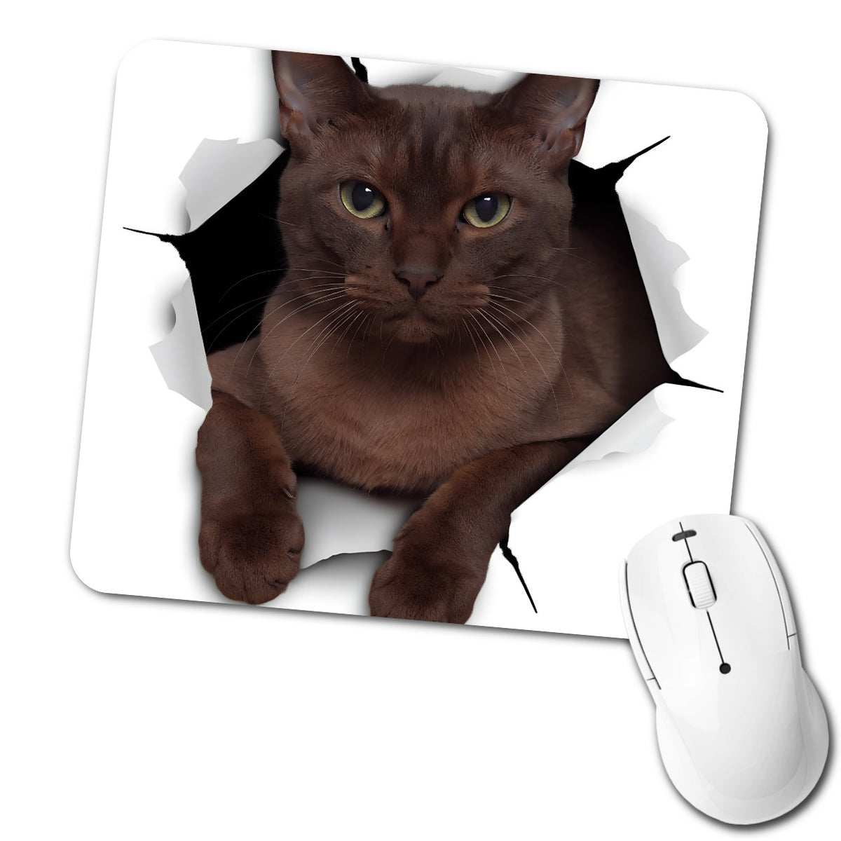 Burmese Cat Breakout Low Profile Mouse Pad Mat