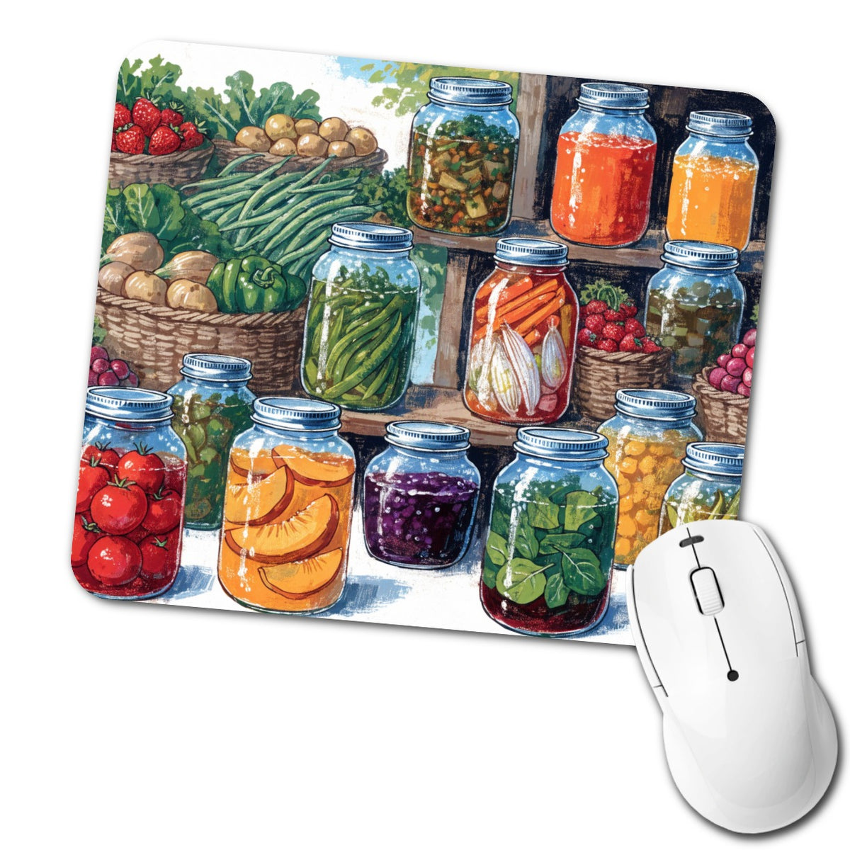 Canning Preserving Garden Low Profile Mouse Pad Mat