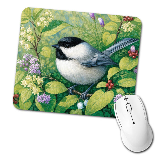 Chickadee Wildflower Garden Low Profile Mouse Pad Mat