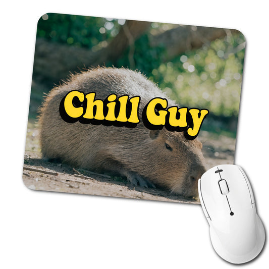 Chill Guy Capybara Funny Low Profile Mouse Pad Mat