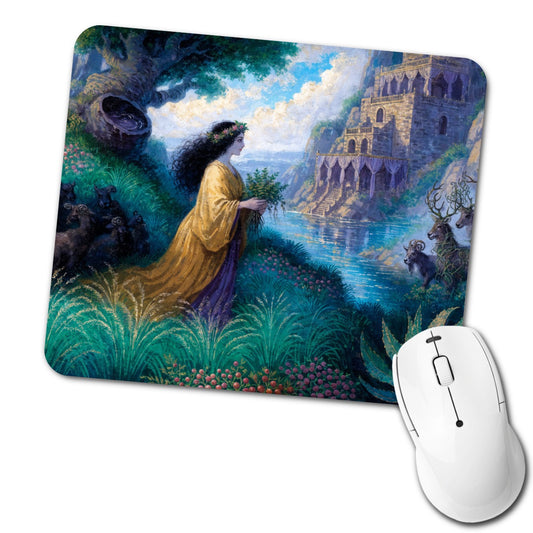 Circe Greek Enchantress Low Profile Mouse Pad Mat