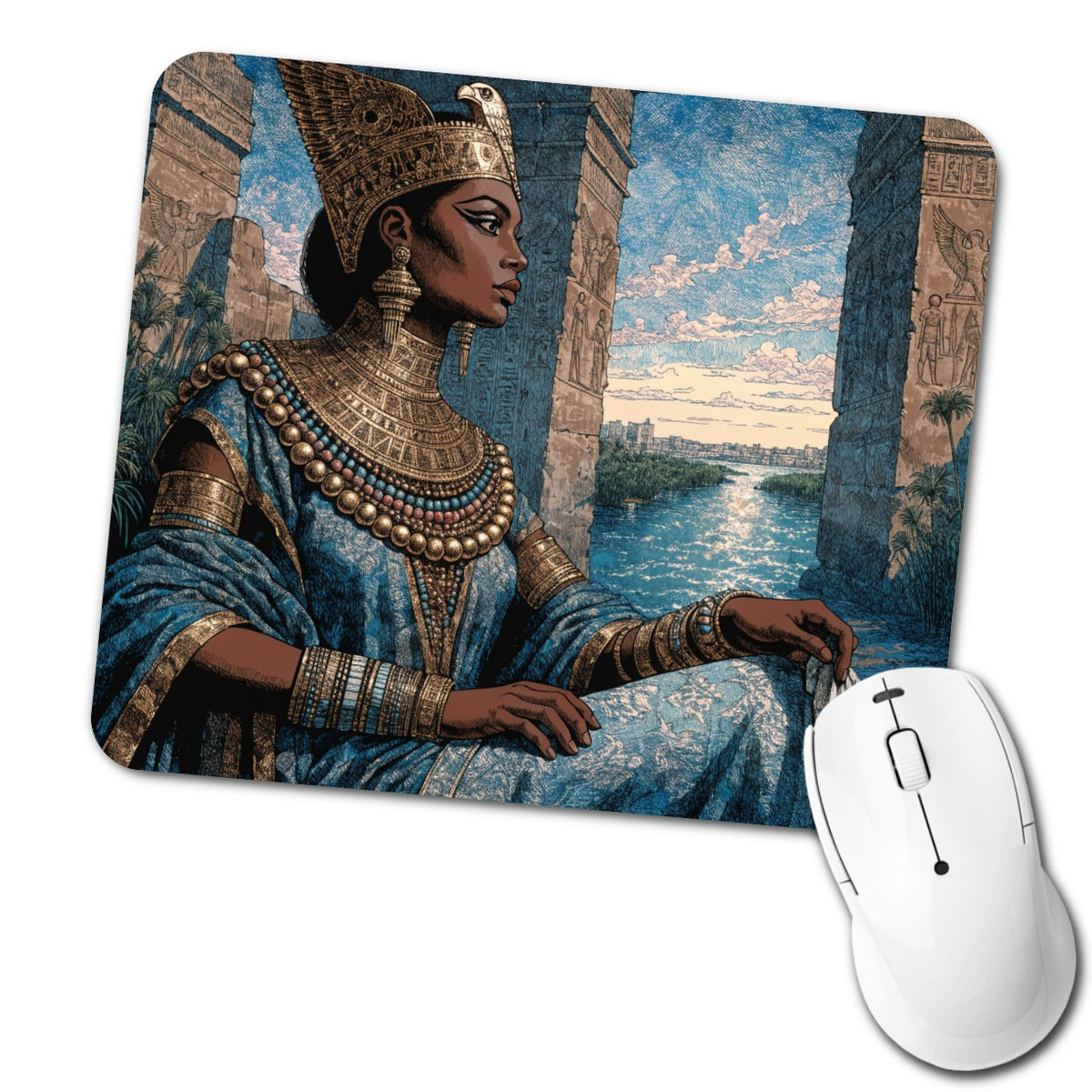 Cleopatra Egyptian Queen Low Profile Mouse Pad Mat