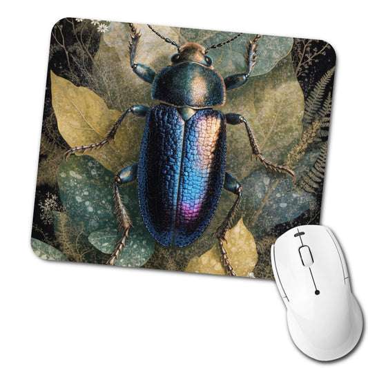 Colorful Beetle Top Down Low Profile Mouse Pad Mat