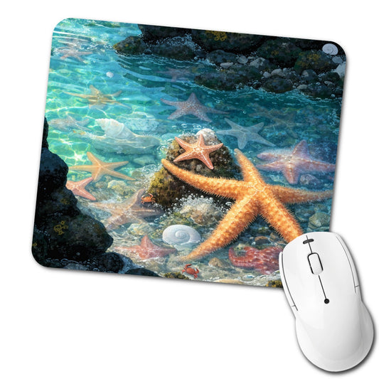 Colorful Coastal Tide Pool Low Profile Mouse Pad Mat