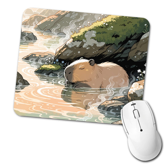 Cute Capybara Relaxing Low Profile Mouse Pad Mat