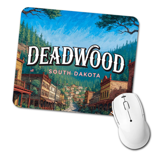 Deadwood South Dakota Travel Low Profile Mouse Pad Mat