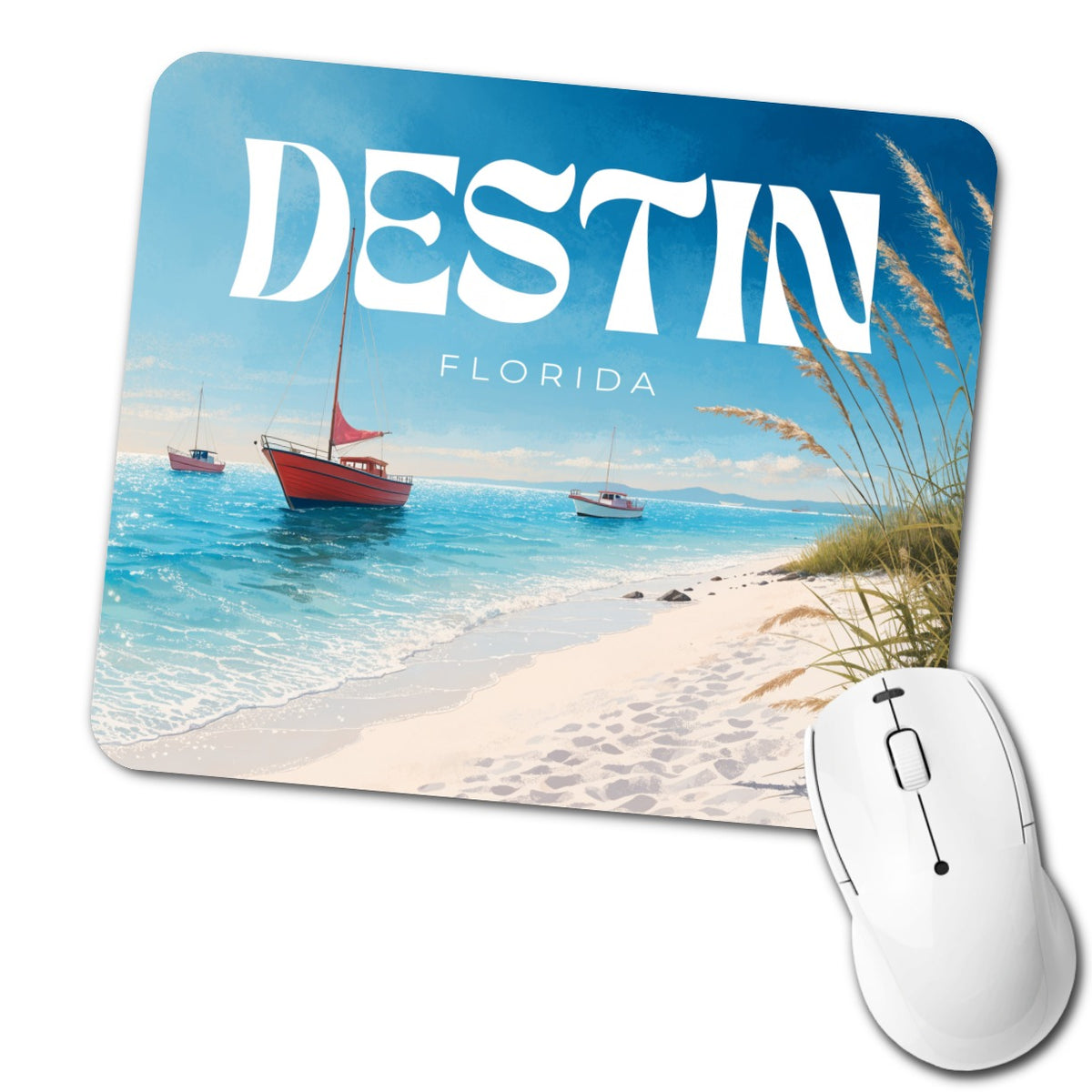 Destin Florida Travel Low Profile Mouse Pad Mat
