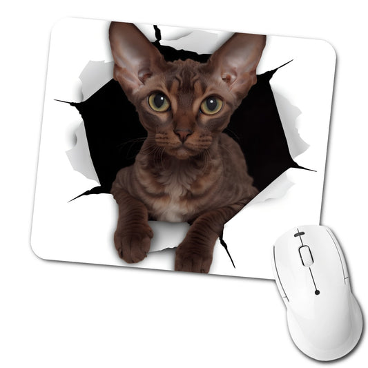 Devon Rex Cat Breakout Low Profile Mouse Pad Mat