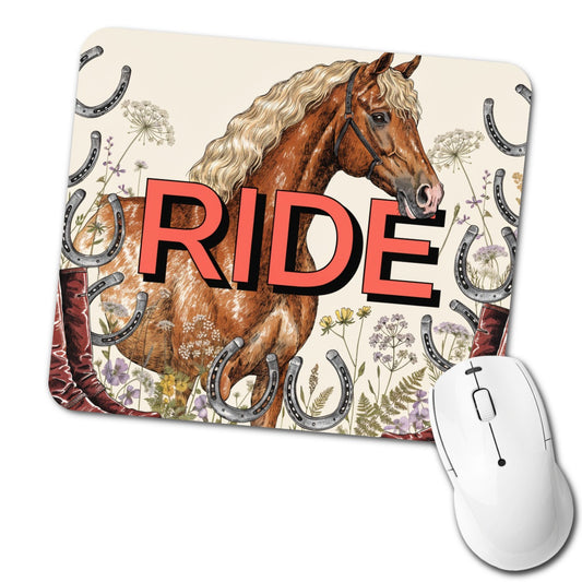 Equestrian Horse Riding Low Profile Mouse Pad Mat