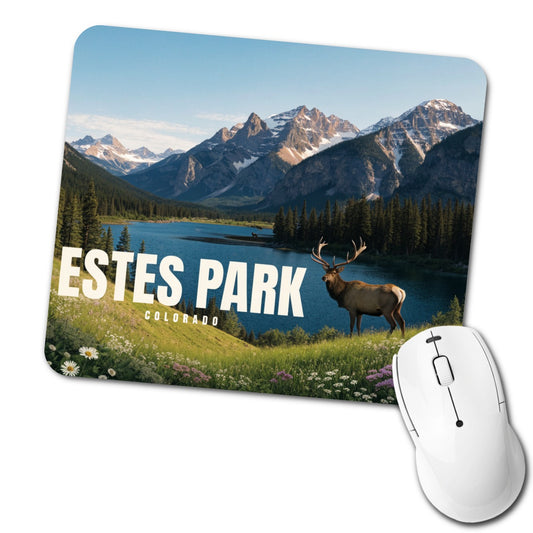 Estes Park Colorado Travel Low Profile Mouse Pad Mat
