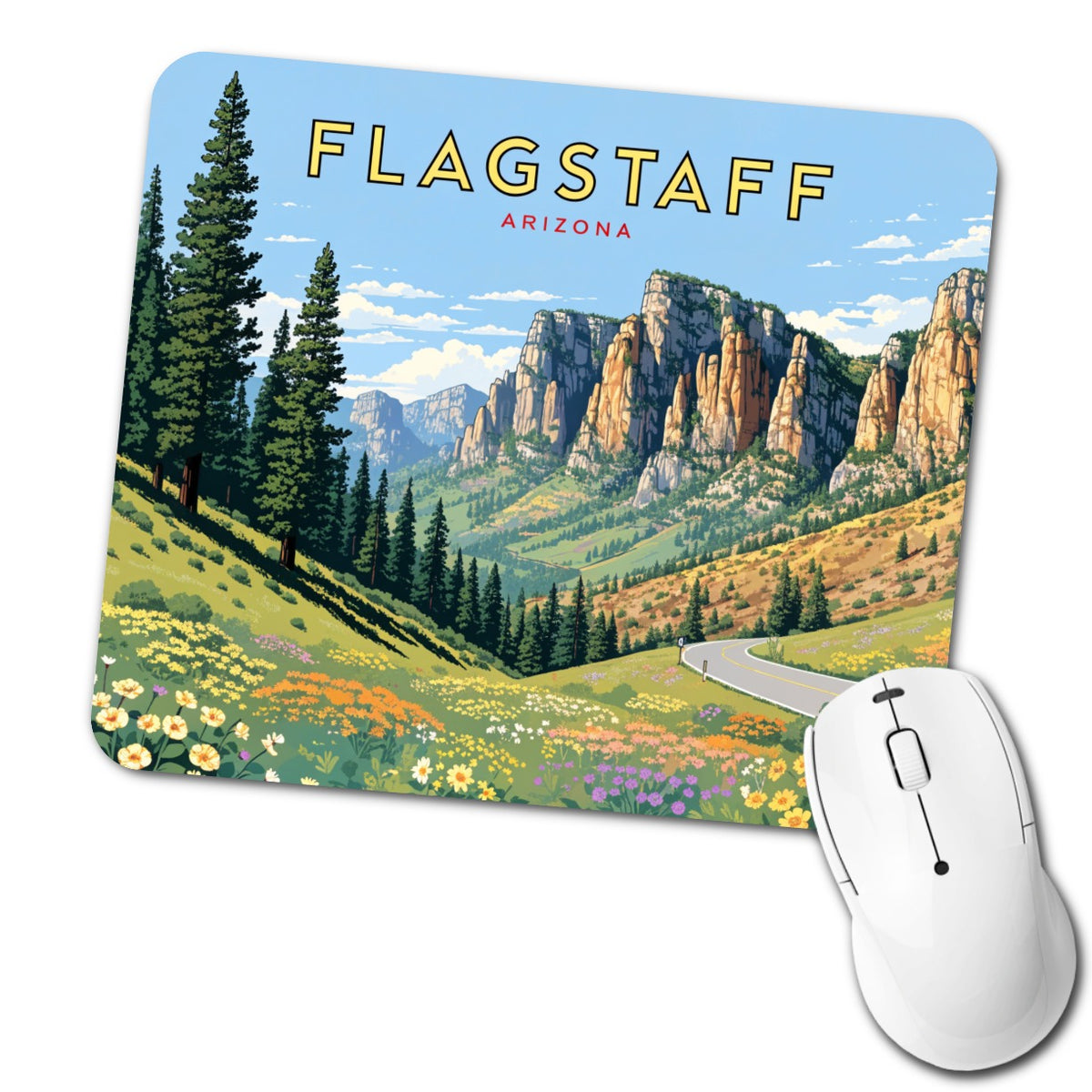 Flagstaff Arizona Travel Low Profile Mouse Pad Mat