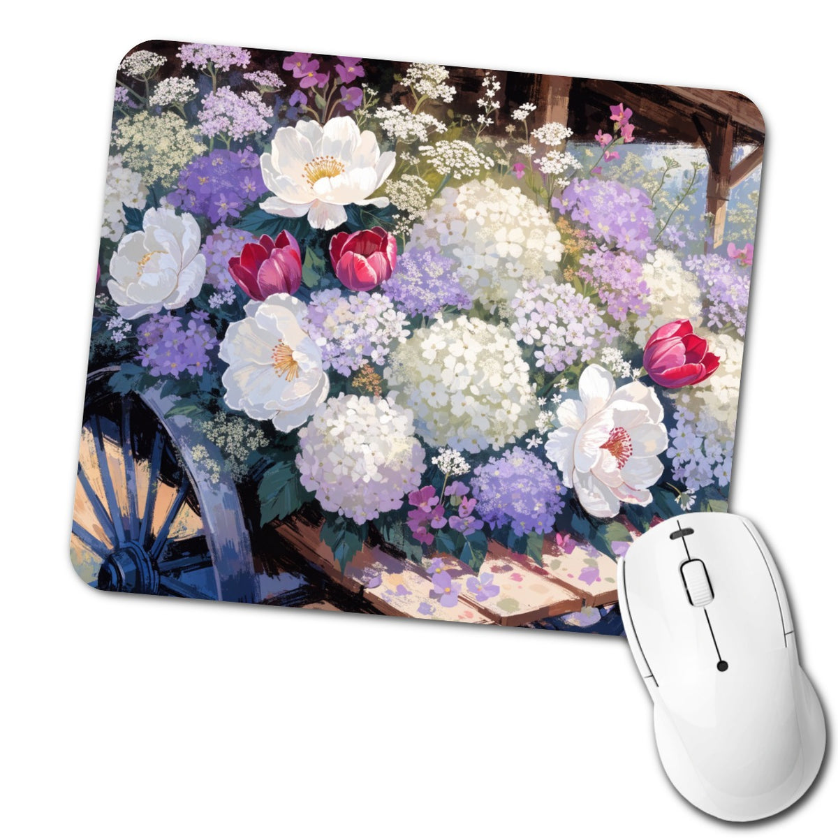 Flower Shop Garden Cart Low Profile Mouse Pad Mat