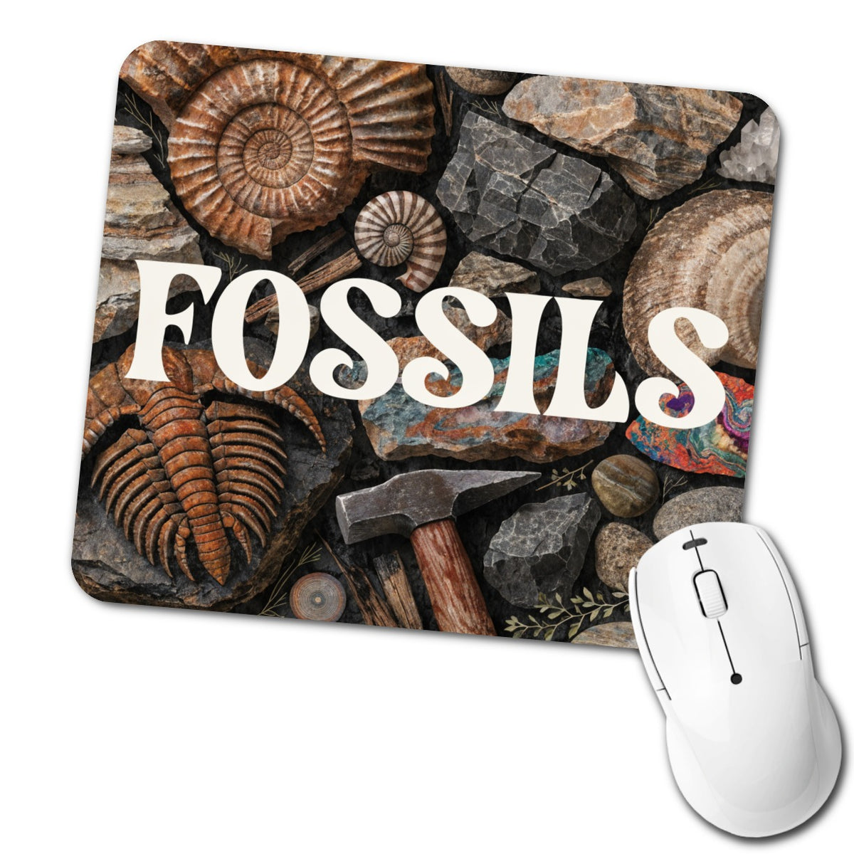 Fossils Enthusiast Geology Low Profile Mouse Pad Mat