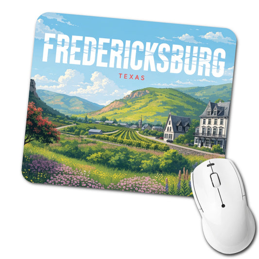 Fredericksburg Texas Travel Low Profile Mouse Pad Mat