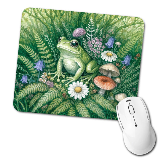 Frog Wildflower Garden Low Profile Mouse Pad Mat