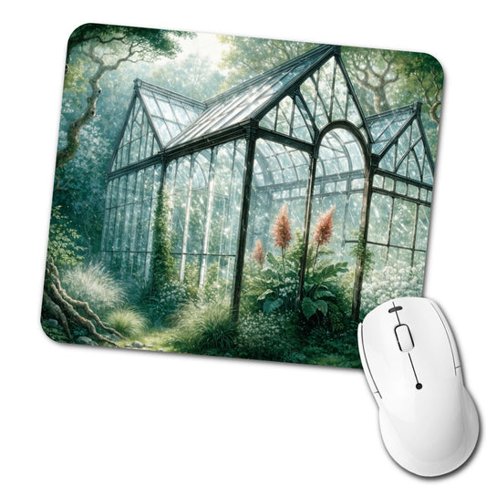 Garden Glass Conservatory Low Profile Mouse Pad Mat
