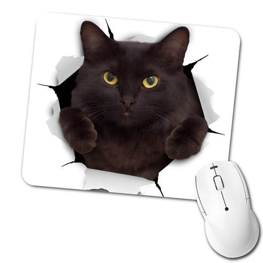 Gray Cat Breakout Low Profile Mouse Pad Mat