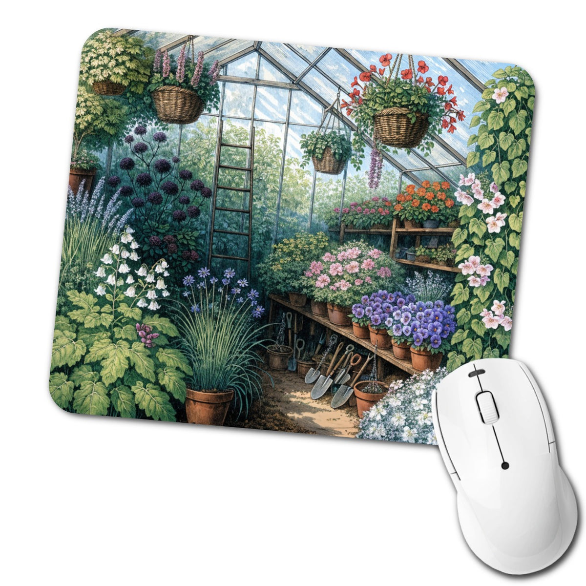 Greenhouse Gardening Plant Low Profile Mouse Pad Mat