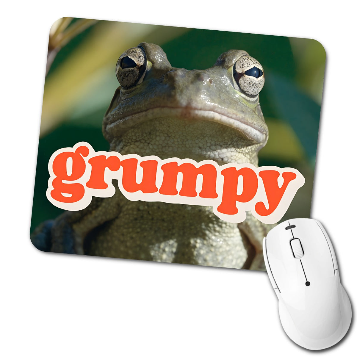 Grumpy Frog Funny Low Profile Mouse Pad Mat