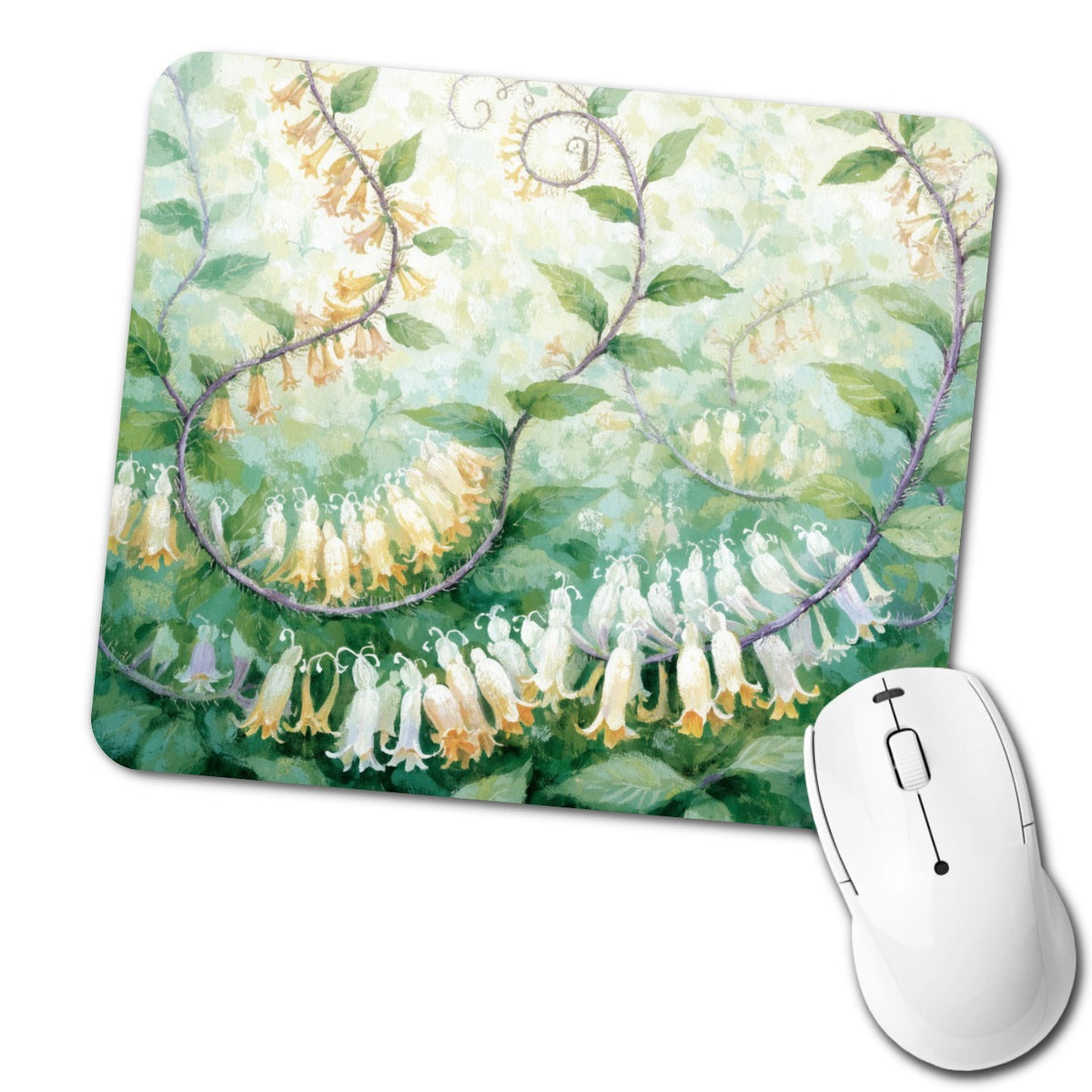 Honeysuckle Flowering Vine Low Profile Mouse Pad Mat