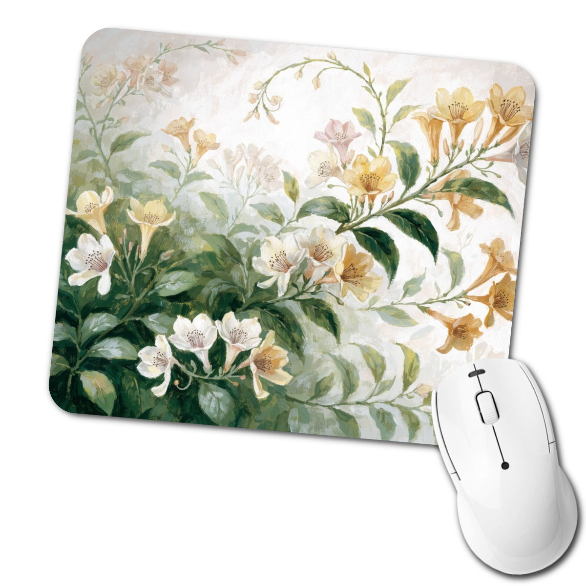 Honeysuckle Flowers Flowering Vine Low Profile Mouse Pad Mat