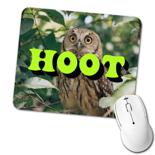 Hoot Owl Funny Low Profile Mouse Pad Mat