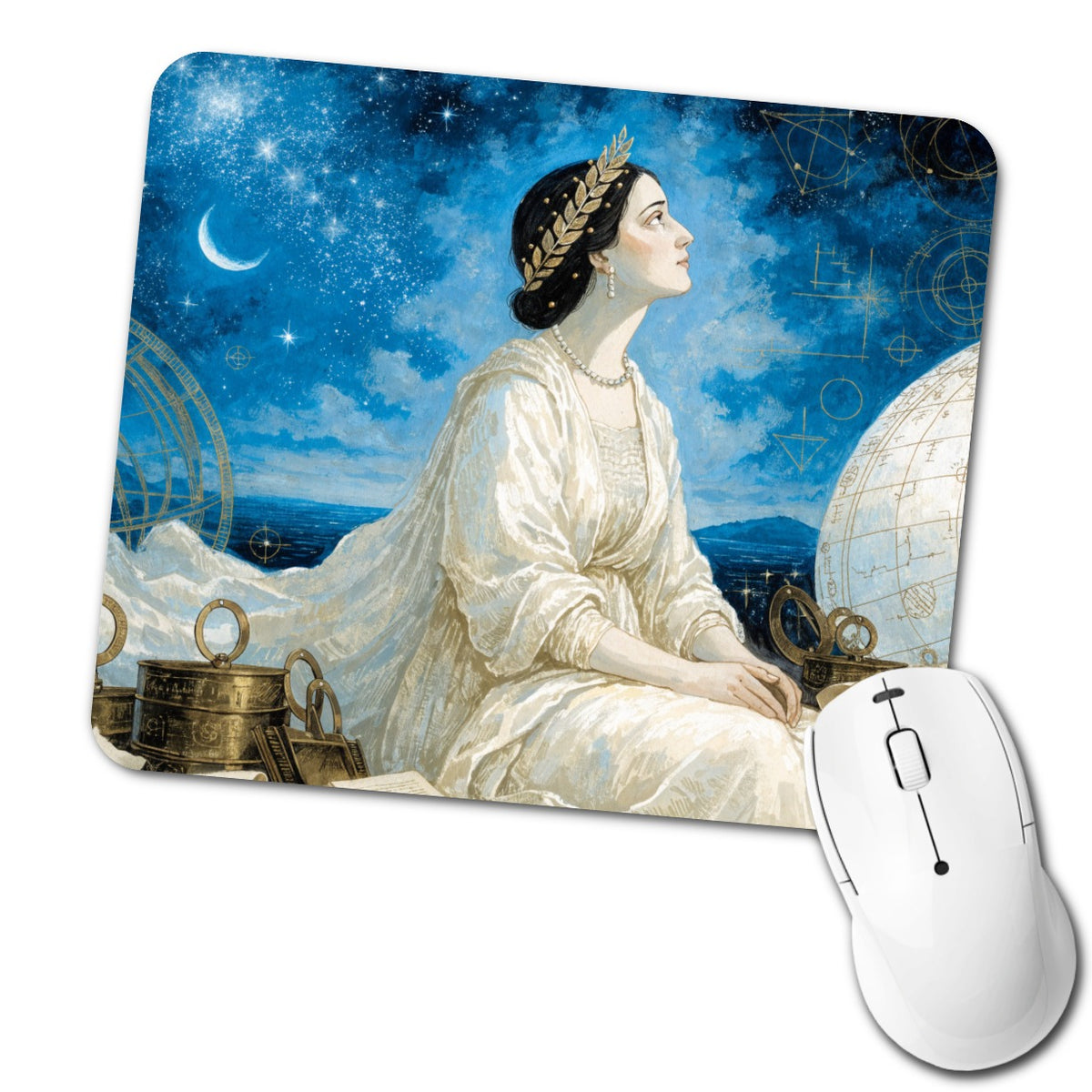 Hypatia Ancient Astronomer Low Profile Mouse Pad Mat
