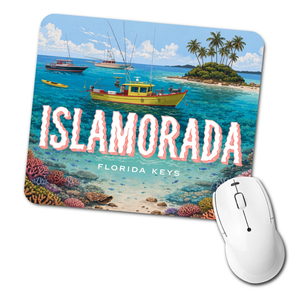 Islamorada Florida Travel Low Profile Mouse Pad Mat