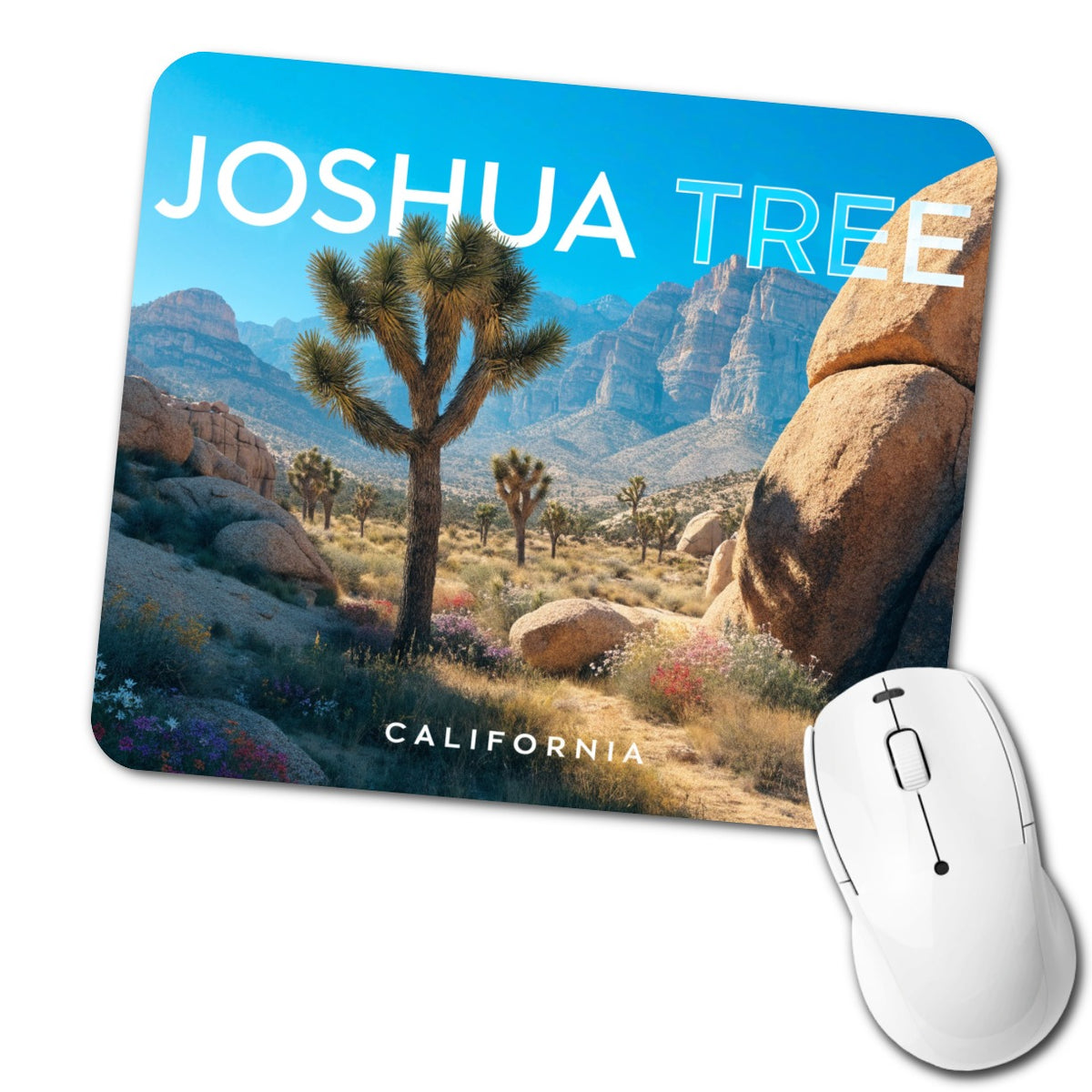 Joshua Tree California Travel National Park Low Profile Mouse Pad Mat