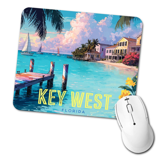 Key West Florida Travel Scenic Low Profile Mouse Pad Mat