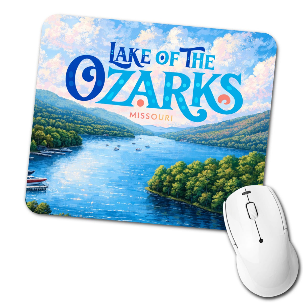 Lake of the Ozarks Missouri Travel Low Profile Mouse Pad Mat