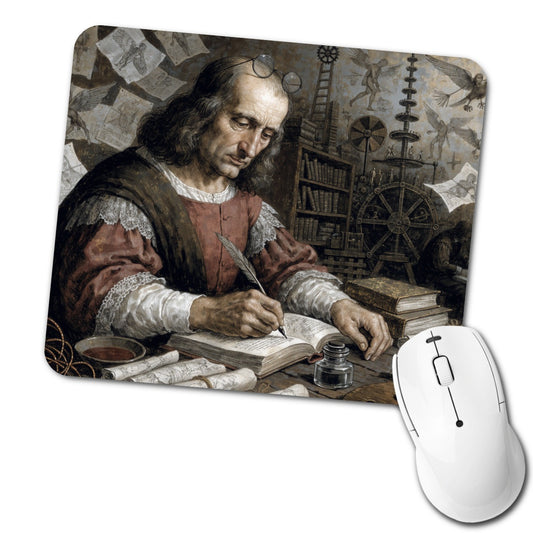 Leonardo Da Vinci Low Profile Mouse Pad Mat
